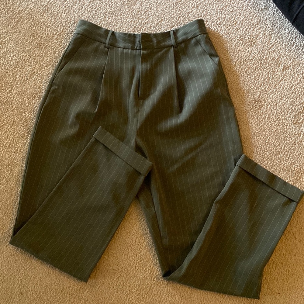Straight Leg Striped Pants